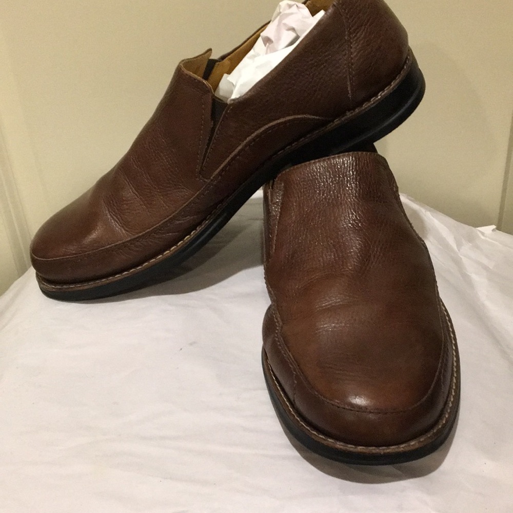 Sandro men Leather Slip-on loafer shoe Comfort Soft Gel made Brazil Size 11